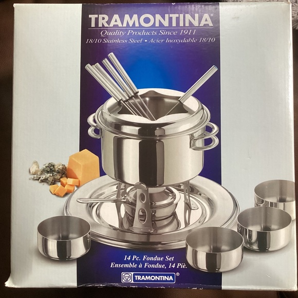 Tramontina 14 Pc Fondue Set 18/10 Stainless Steel Brazil entertaining party food - Picture 11 of 13
